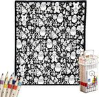 Demonstration of washing the DIY coloring blanket to reset the creative canvas
