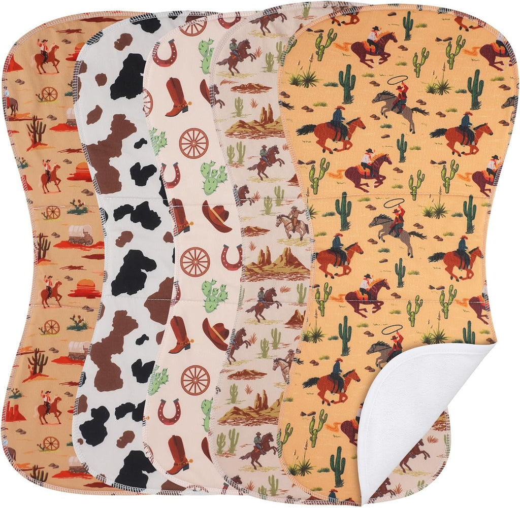 Windkream Western baby burp cloths set front view