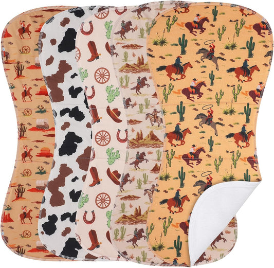 Windkream Western baby burp cloths set front view