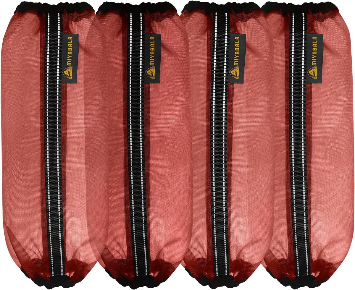 Fly Boots for Horses Set of 4,Universal Size Fine Mesh Horse Fly Boots with Nylon Stays,Fly Leggings for Horses with Fleece Trimming and Reflective Webbing - Image 9
