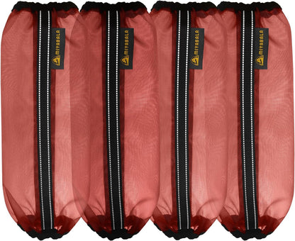 Fly Boots for Horses Set of 4,Universal Size Fine Mesh Horse Fly Boots with Nylon Stays,Fly Leggings for Horses with Fleece Trimming and Reflective Webbing - Image 9