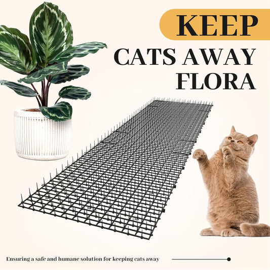 Hmyomina pet deterrent mat protecting garden flowers