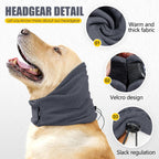 Johnbolin dog calming hoodie showing adjustable fastener detail