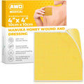 AWD Medical Manuka Honey Gauze Dressing front view of the packaging box showing 10 count wound care patches.