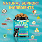 Woyamay natural dog flea and tick support chew active ingredients label