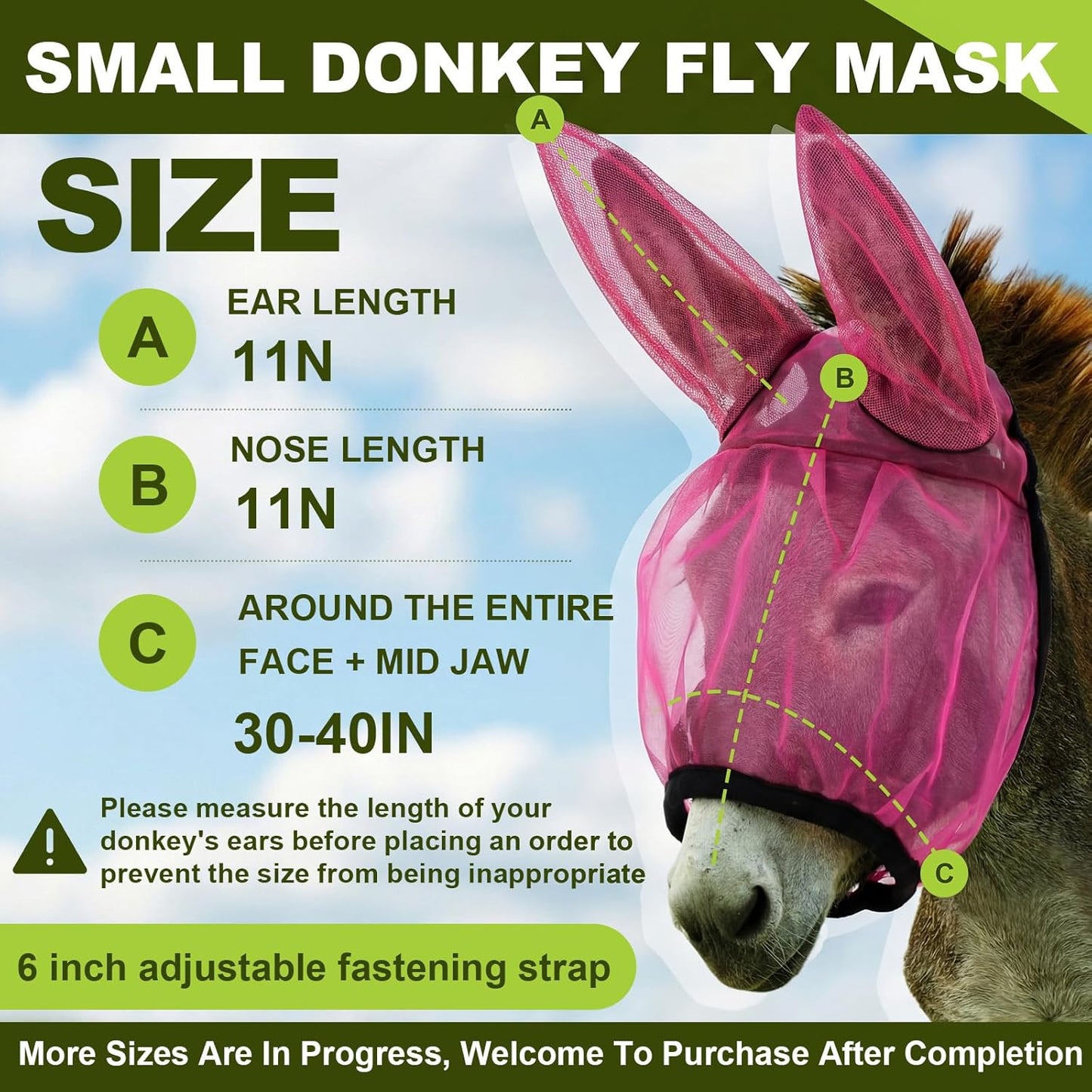 Close up of breathable soft mesh material on Yeyeplum donkey mask