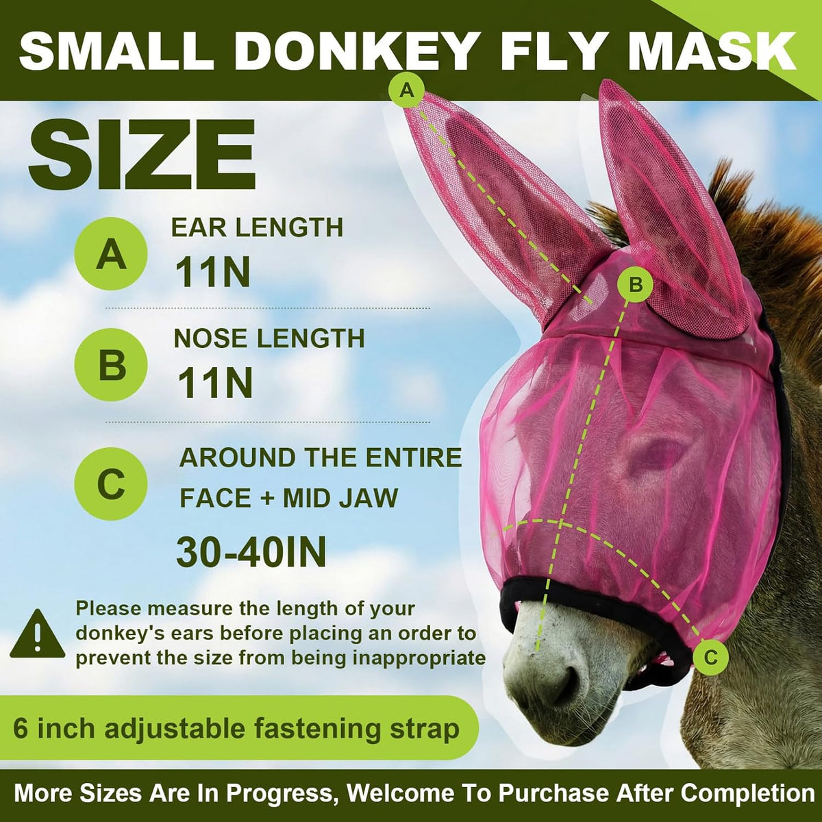 Close up of breathable soft mesh material on Yeyeplum donkey mask