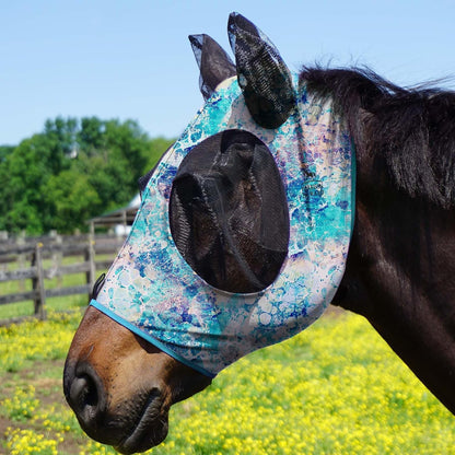 Stretchy elastic fabric texture of Harrison Howard horse mask