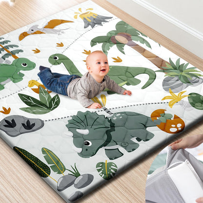 Tinyharbo Premium Foam Baby Play Mat front view for infant play
