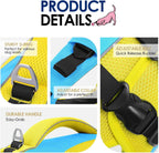 AOFITEE large dog swimming vest blue and yellow reflective safety straps