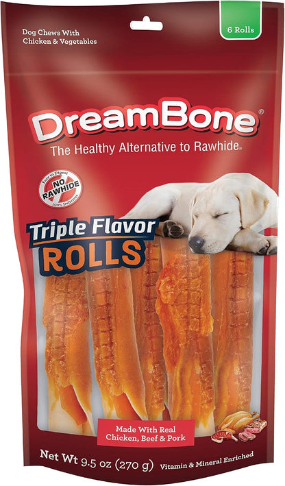 DreamBone Triple Flavor Twisties Dog Treats, Daily Rawhide-Free Chew, Digests Safely, with Real Protein, Beef, Pork, Chicken and Veggies, 25 Count - Image 11
