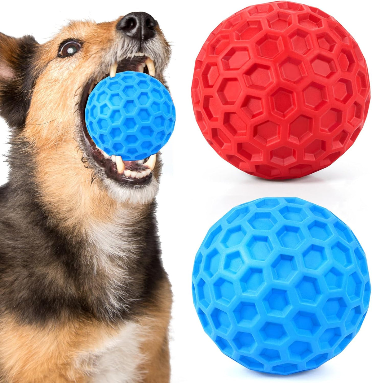 Tough Dog Chew Toys for Aggressive Chewers, Indestructible Dog Balls for Aggressive Chewers, Squeaky Balls for Dogs, Squeaky Toys for Large Dogs, Funny Heavy Duty Ball - Image 13