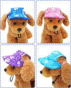 Side profile of Pet Show dog visor with adjustable strap