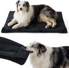 Bedsure Chew Resistant XL Dog Bed front view in black