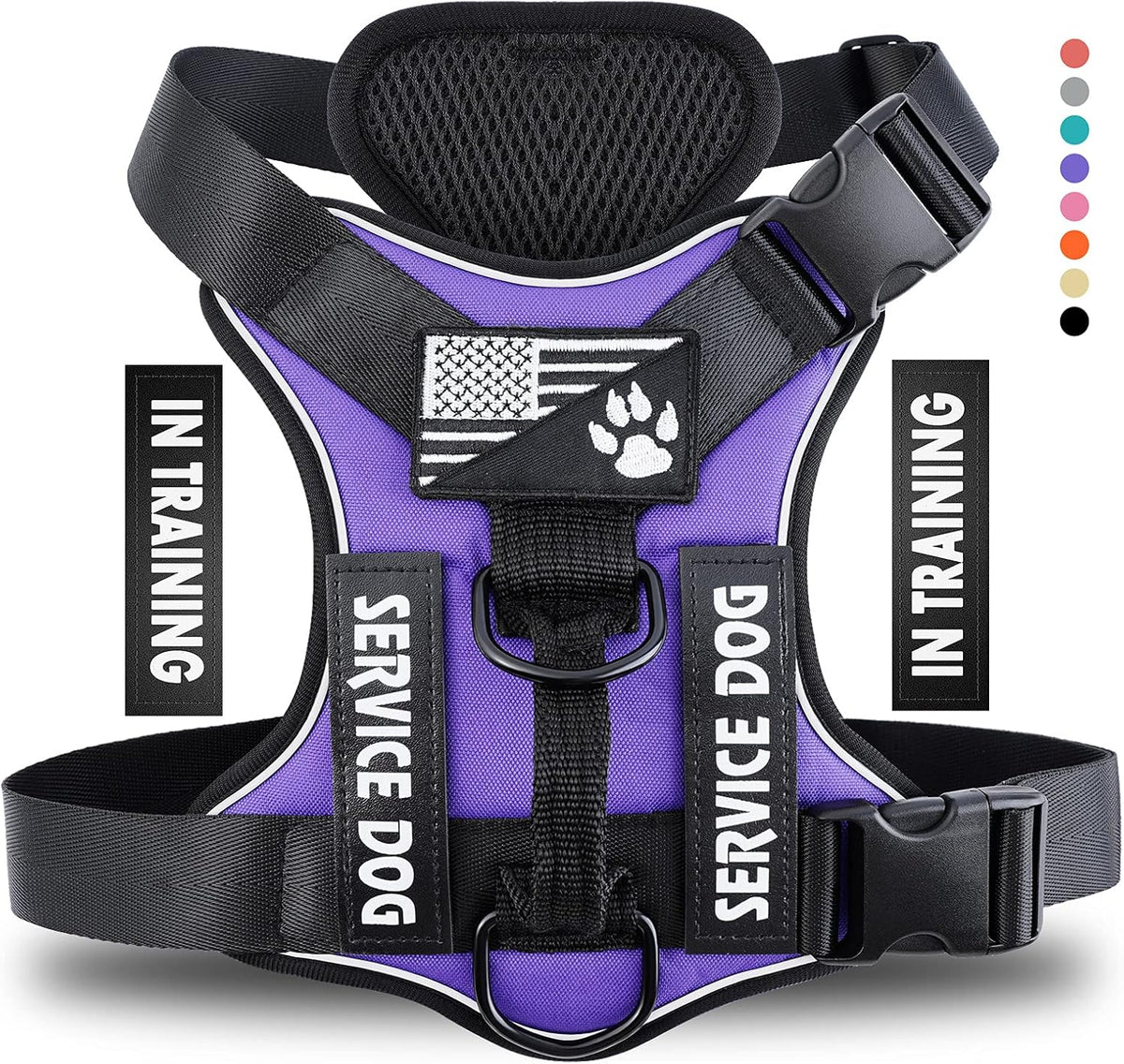 Demigreat small size service dog harness laid flat showing straps
