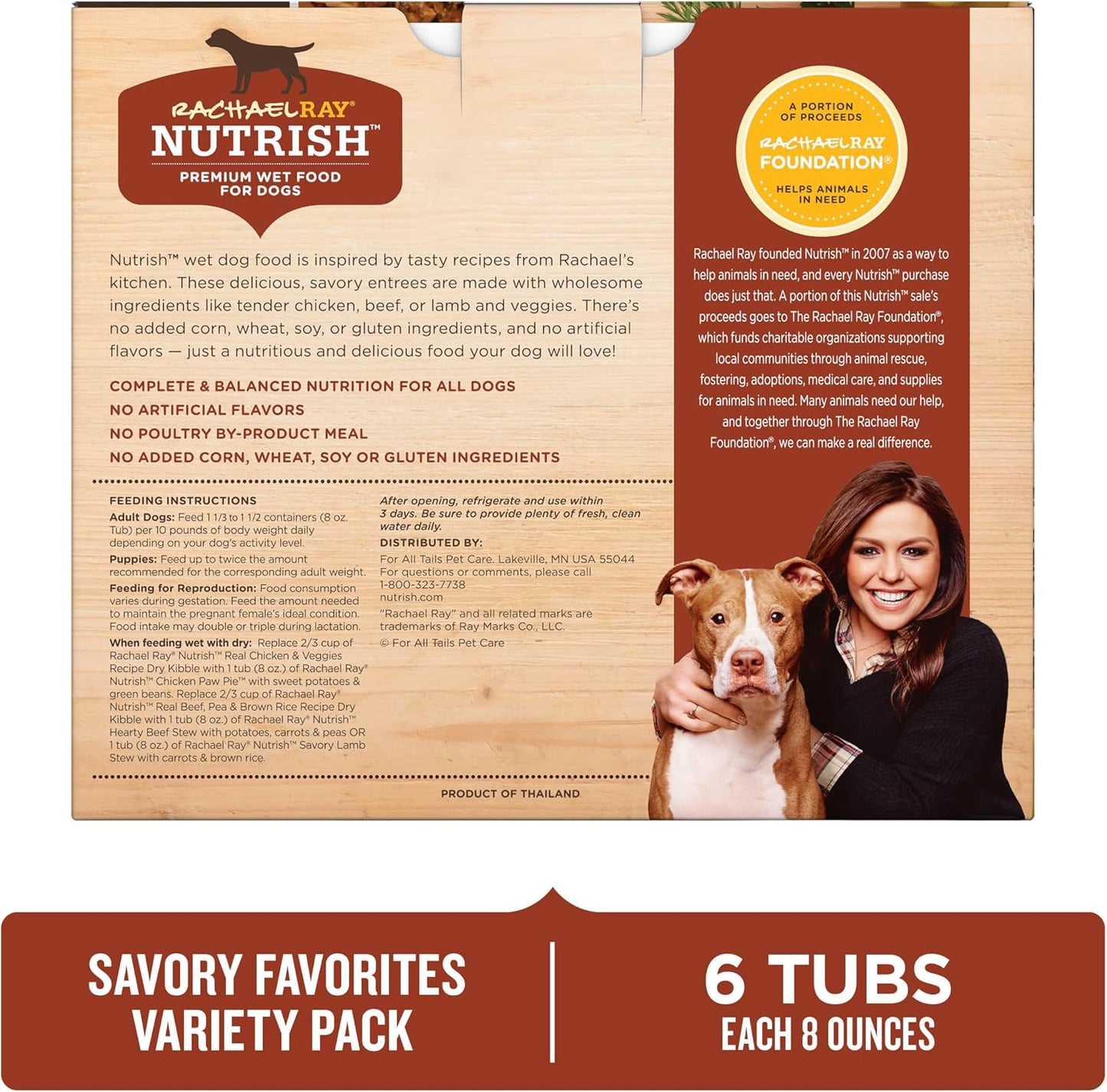Rachael Ray Nutrish Savory Favorites premium natural dog food tubs
