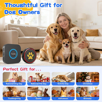 ChunHee Dog Bells for Door, Wireless Dog Doorbell for Potty Training, Dog Bells to Go Outside, Dog Potty Bell with Waterproof Button, 55 Chimes & Adjustable Volume - Image 9