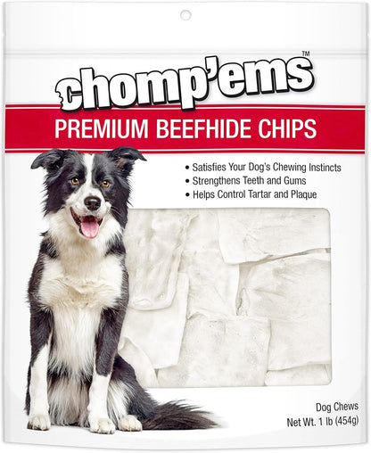 Chomp'ems Beef Chew Chips, 1 lb - Healthy, Protein Rich Treats for Dogs - Long Lasting Dog Chews - Image 10