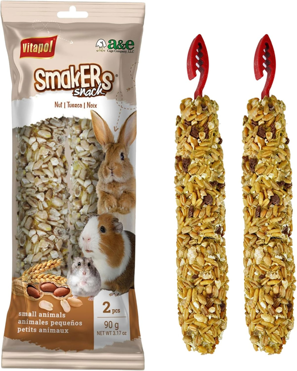 Vitapol Smakers by A&E Cage Co Vegetable Treat Sticks - 12 Count Bulk Pack Small Animal Snack Sticks - Natural Chew Treats with Real Vegetables for Rabbits, Hamsters, Gerbils, Mice & Rats - Image 10