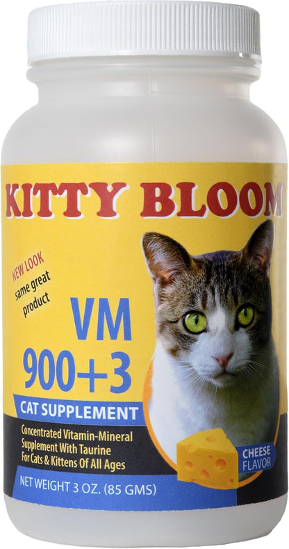 Kitty Bloom VM900 Plus 3 dietary health powder for picky kittens close up