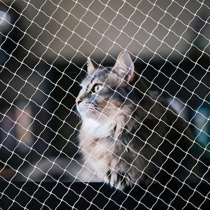Cat Netting for Balcony, Cat Netting Anti-Fall Mesh Fence, Anti Bird Netting for Garden/Balcony, Transparent Nylon Pet Mesh Fence for Dogs & Cat, Pet Safety Net for Balcony/Stairs/Window - Image 10