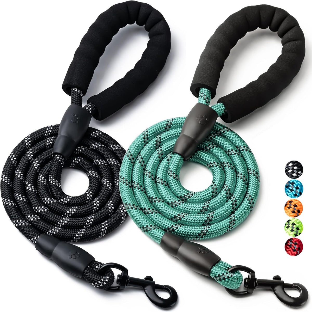 Authentic heavy duty dual dog leash set for outdoor walks