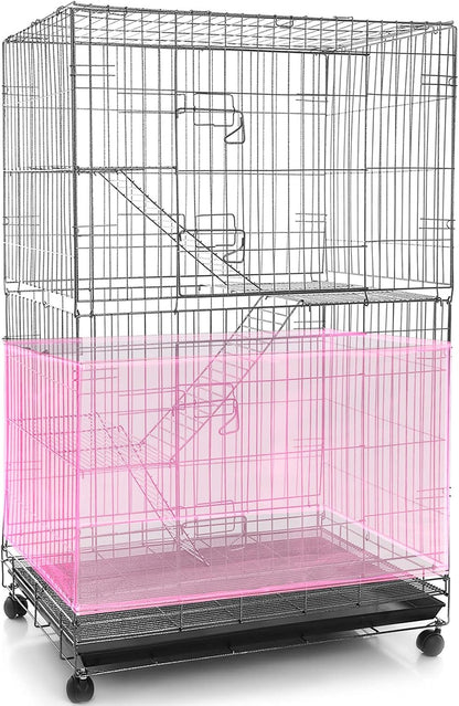 Shappy bird cage skirt guard package contents showing elastic ropes and plastic clasp