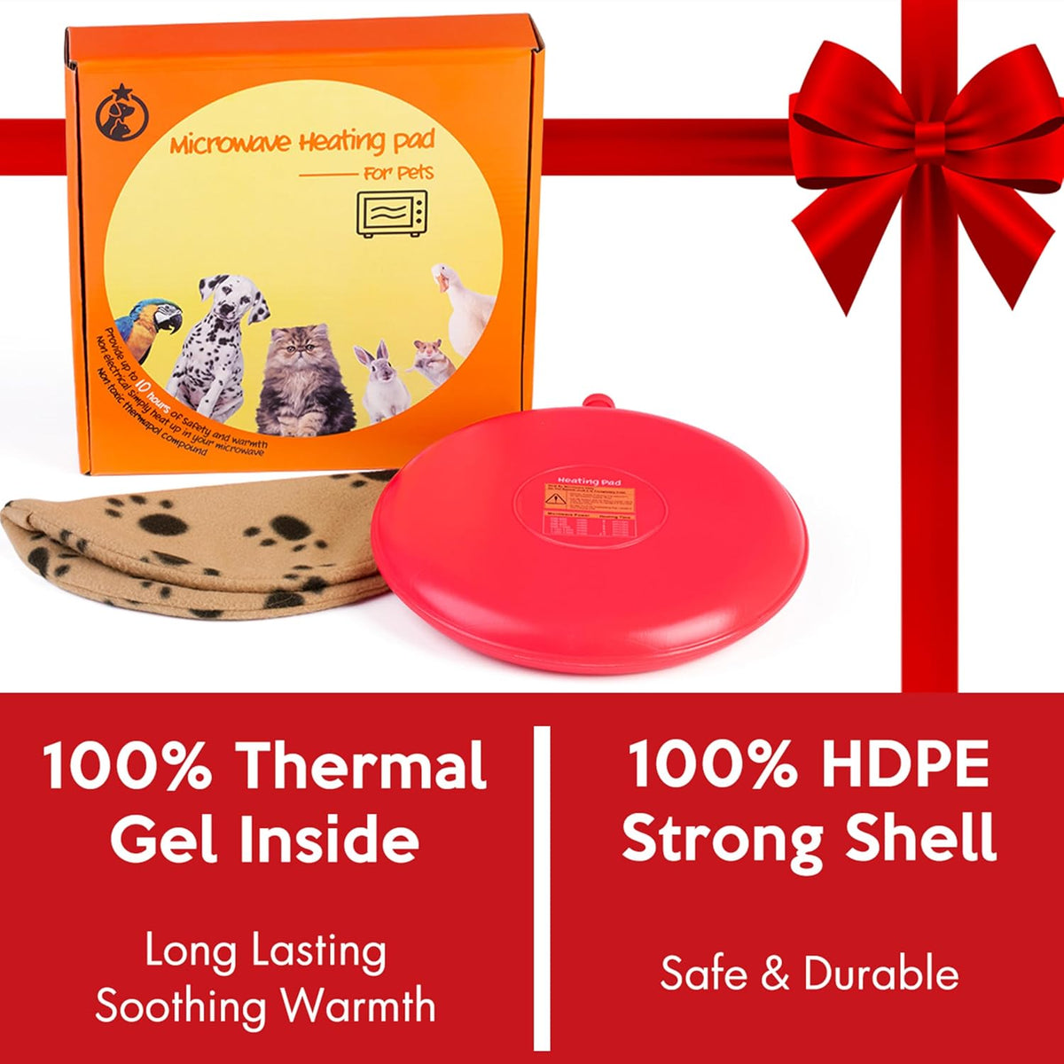 Gelbesty small animal heating disc keeping a rabbit comfortable inside an outdoor enclosure