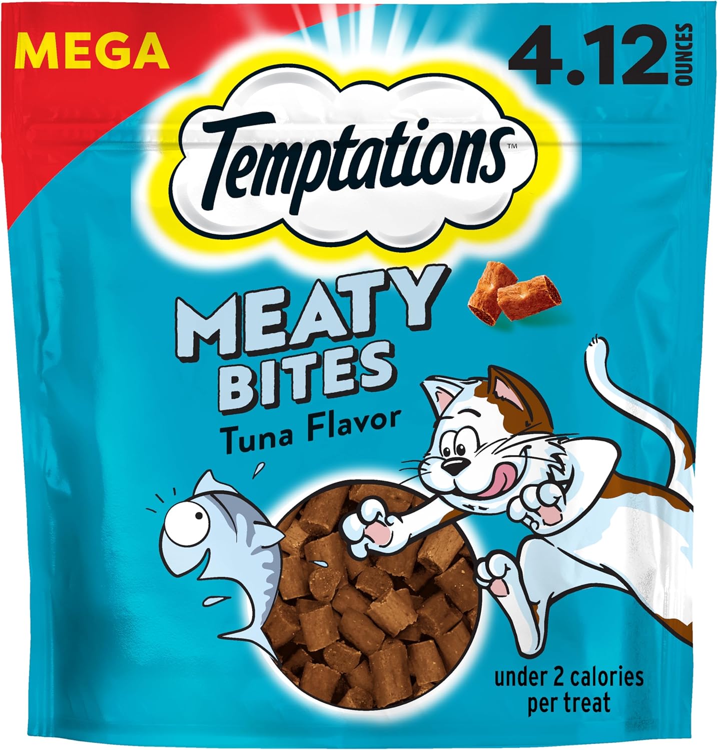 Temptations Meaty Bites Savory and Soft Cat Treats, Chicken Flavor, 4.12 oz. Pouch - Image 12