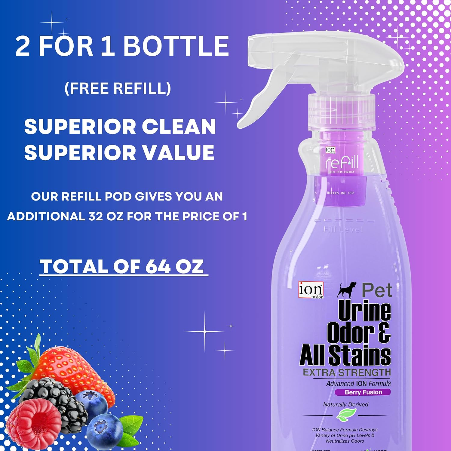Ion Fusion 2-for-1 bottle and refill pod set