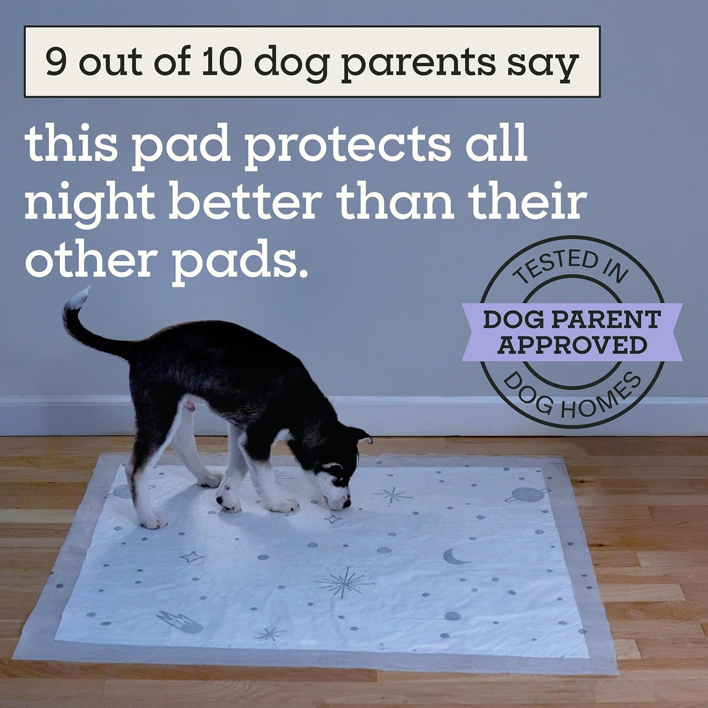 Pet Life Unlimited dog training pads showcasing the modern stylish print design.