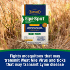 Farnam Equi-Spot weatherproof tick and mosquito repellent packaging for pastured horses