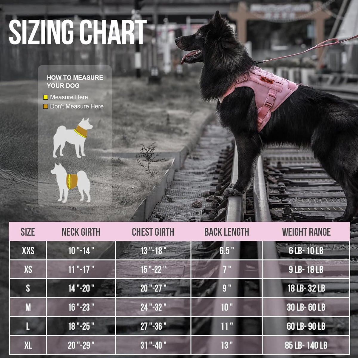 Pink adjustable service dog vest with MOLLE straps side view