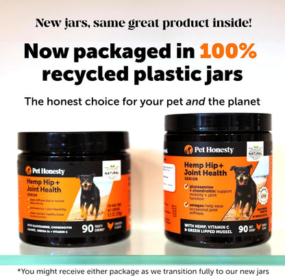 Hemp seed oil and green lipped mussel joint care ingredients for pets