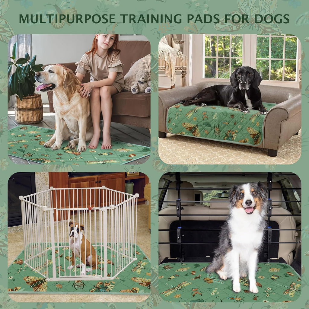 Ieuumler dog pee pads being used in a pet crate