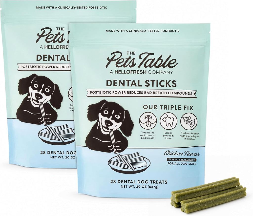 The Pets Table Dental Chews for Dogs 28 Sticks (20 oz), Chicken, Mint & Parsley | Dental Treats/Teeth Cleaning Chews | Removes Plaque and Tarter | Dental Sticks for Bad Breath Treatment | Dental Bones - Image 12