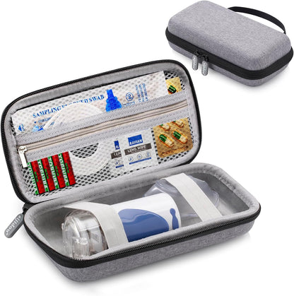 Elonbo portable nebulizer case front view in grey color.
