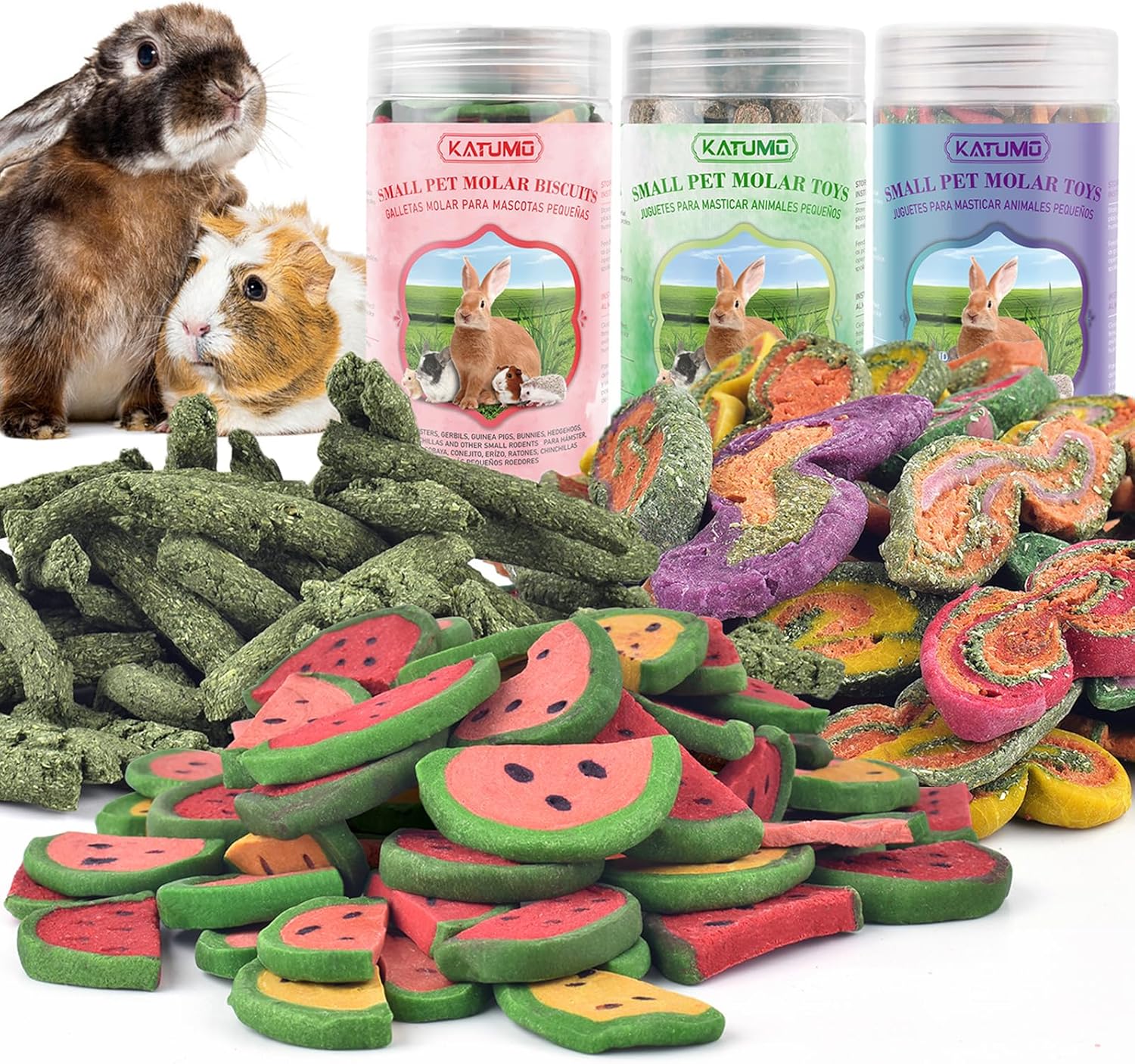 Authentic KATUMO pet dental chew toys product scale and texture detail