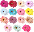 Kajaia dog collar flower bows thirty pack front view showcasing various colorful daisy charms.