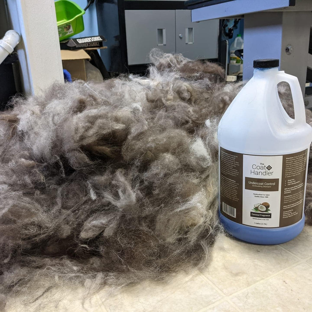 Professional grade The Coat Handler undercoat removal shampoo