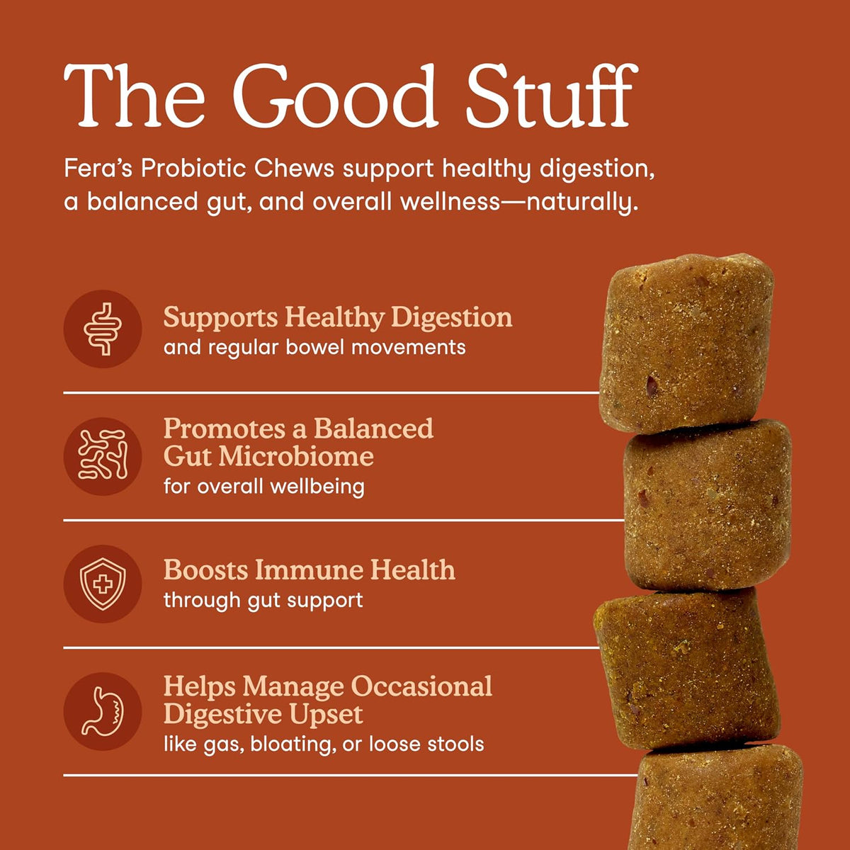 Fera Pets triple action formula soft chews supplement packaging details