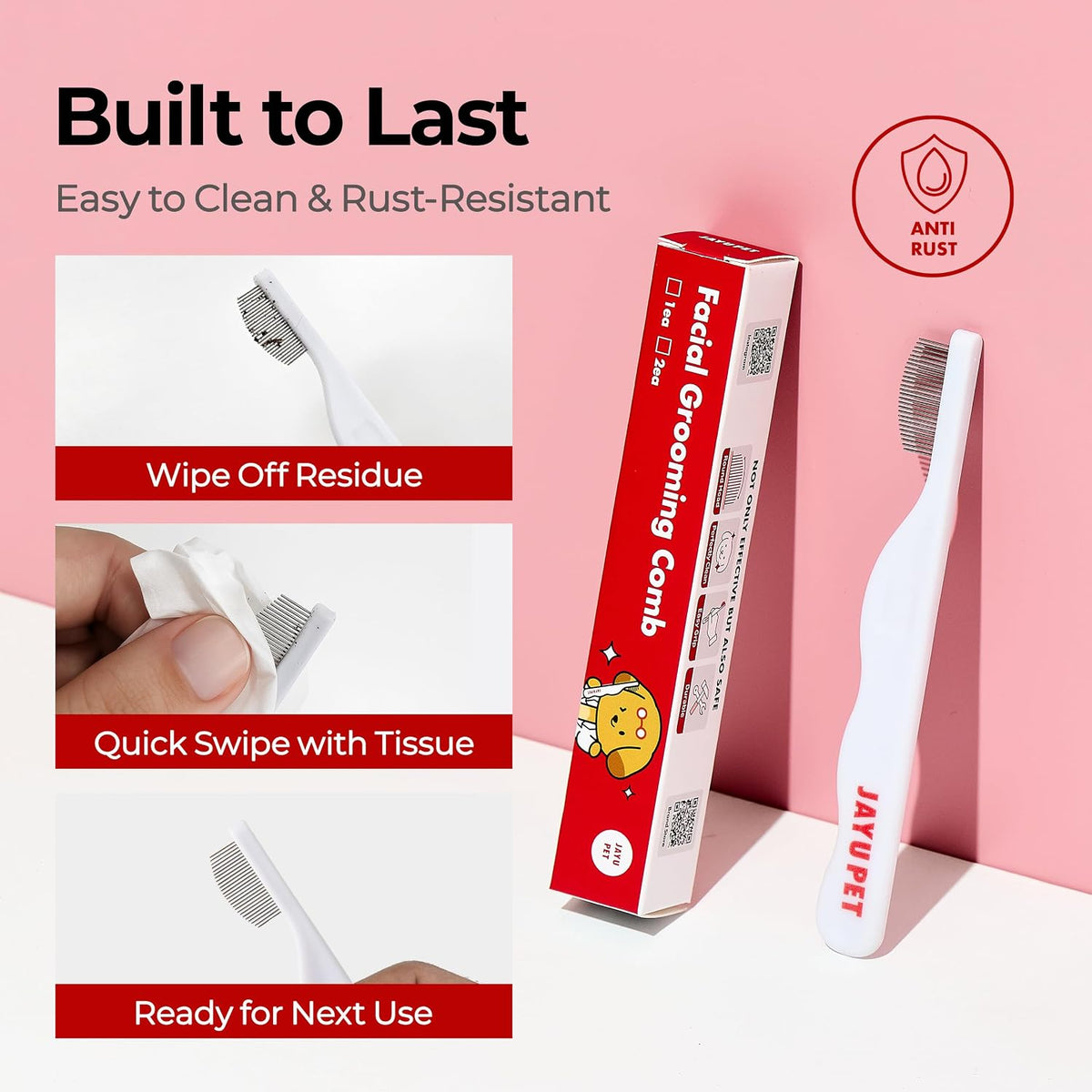 Jayu Pet grooming tool for cat and dog eye hygiene.