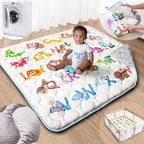 Beavtaens baby play mat front view with animal alphabet design