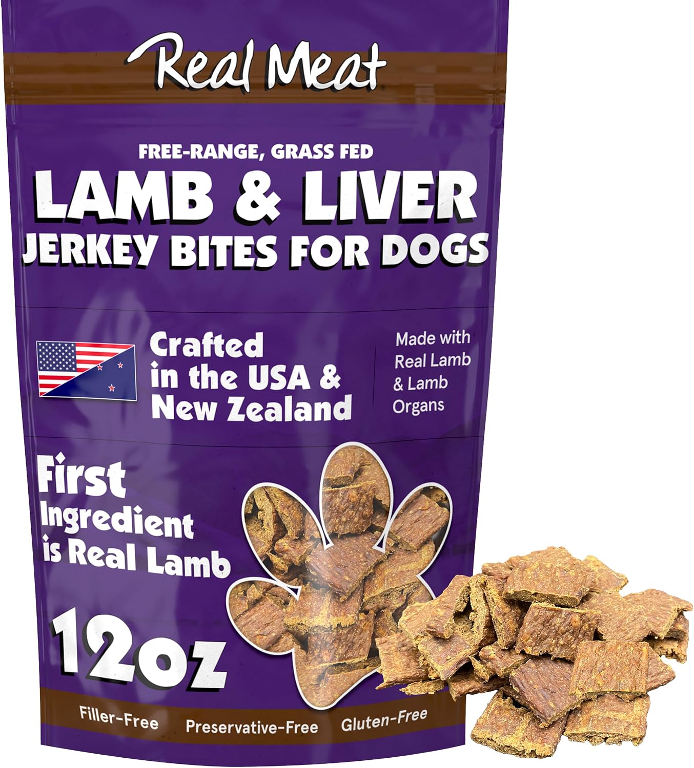 TRMC Real Meat Dog Treats - 12oz Bag of Bite-Sized Air-Dried Lamb Jerky for Dogs - Grain-Free Jerky Dog Treats, Free-Range, Grass Fed Lamb - All-Natural High Protein - Image 15