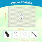 HomyPower cat netting installation kit components including zip ties and hooks