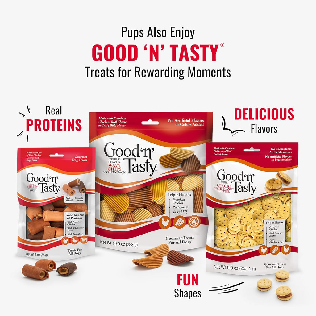 Good 'n' Fun Rolls Long-Lasting Dog Treat, For Large Dogs, With Real Proteins, Beef Hide and Premium Chicken, Supports Dental Health, Mental Stimulation, 2 count - Image 10