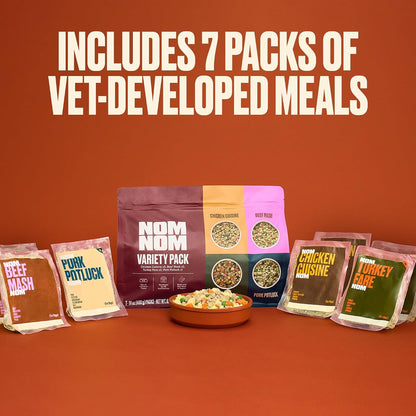 Nom Nom Chicken Cuisine frozen dog food pouch packaging