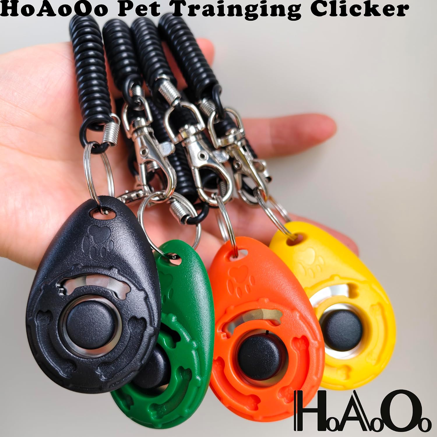 HoAoOo behavior training tool with elastic wrist strap close up