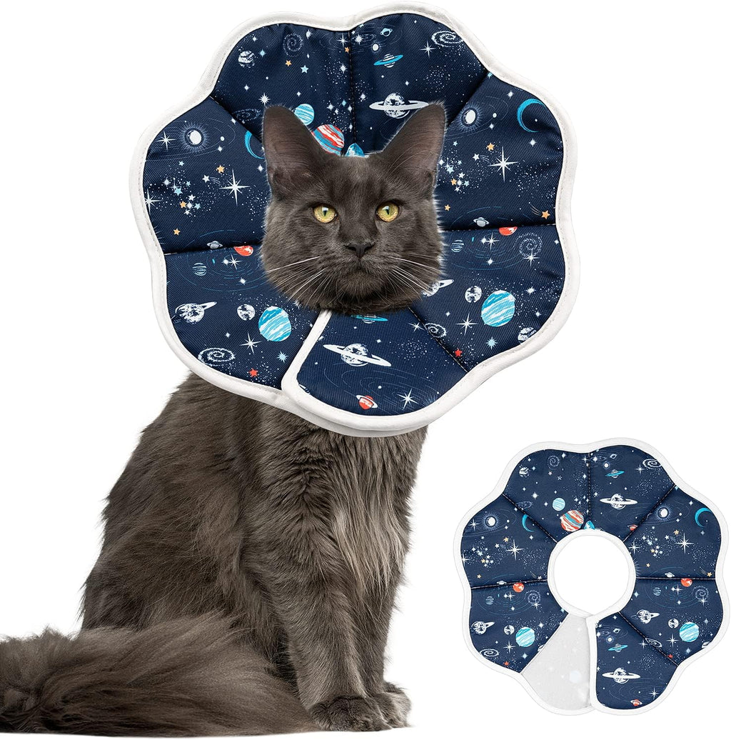 Depets Adjustable Recovery Pet Cone E-Collar for Cats Kittens Rabbits, Plastic Elizabeth Protective Collar Wound Healing Practical Neck Cover, Neck Girth 6.1 in - Image 11