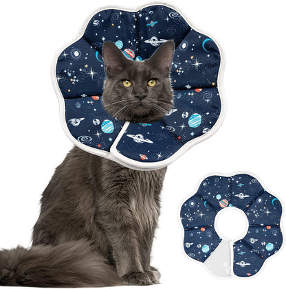 Depets Adjustable Recovery Pet Cone E-Collar for Cats Kittens Rabbits, Plastic Elizabeth Protective Collar Wound Healing Practical Neck Cover, Neck Girth 6.1 in - Image 11